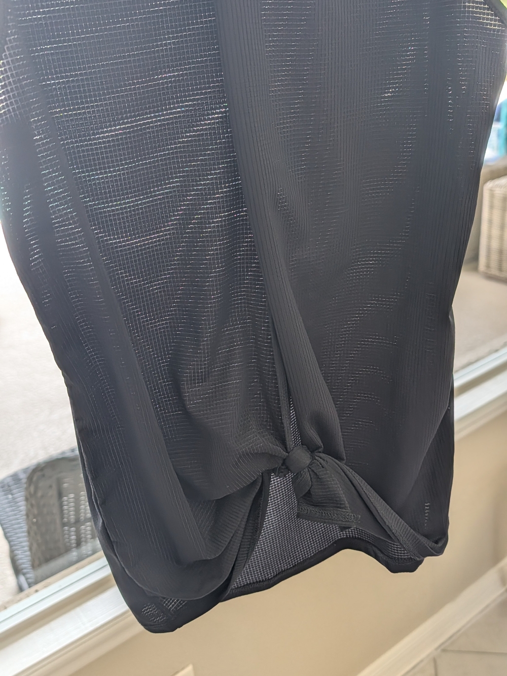 Fabletics Black Knotted Tank Top